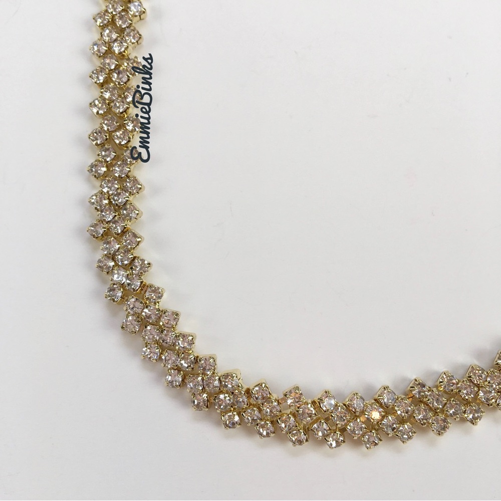 New Luxe Rhinestone Choker Necklace ~ Short Crystal Necklace - Picture 10 of 14